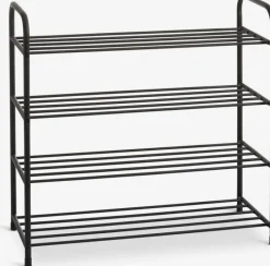 HALS Skoopbevaring|Skoreol 4 hylder sort