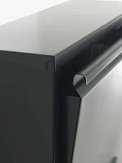 HALLENSLEV Skoopbevaring|Skoskab 3 rum Sort