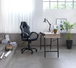 ABBETVED Skriveborde|Skrivebord 48x120 eg/sort Eg+Sort