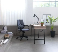 ABBETVED Skriveborde|Skrivebord 48x120 eg/sort Eg+Sort