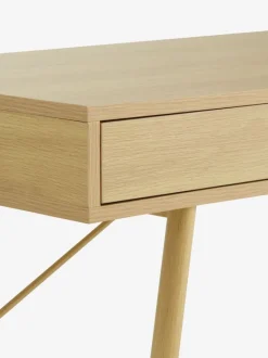 LINDVED Skriveborde|Skrivebord 48x120 2 skuffer egefarve