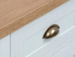 MARKSKEL Skriveborde|Skrivebord 60x120 1 låge 1 skuffe hvid/egefarve