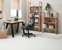 SKOVLUNDE Skriveborde|Skrivebord 60x120 eg natur/sort