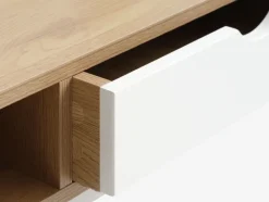 TRAPPEDAL Skriveborde|Skrivebord 48x95 1 skuffe egefarve/hvid Eg+Hvid