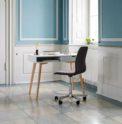 ABILDHOLT Kontorstole|Skrivebordsstol mørkegråt stof/krom