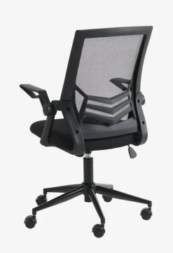 ASPERUP Kontorstole|Skrivebordsstol sort mesh/sort stof