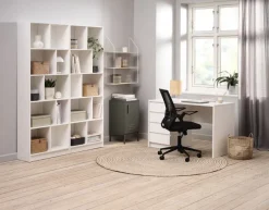 ASPERUP Kontorstole|Skrivebordsstol sort mesh/sort stof