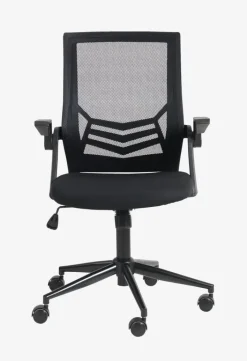 ASPERUP Kontorstole|Skrivebordsstol sort mesh/sort stof