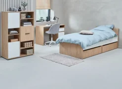 KOKKEDAL Kontorstole|Skrivebordsstol gråt stof/hvid