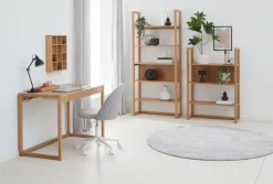 KOKKEDAL Kontorstole|Skrivebordsstol gråt stof/hvid