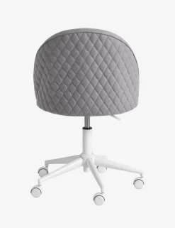 KOKKEDAL Kontorstole|Skrivebordsstol gråt stof/hvid