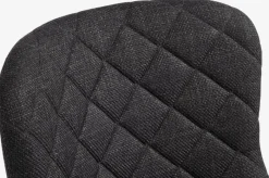 PEBRINGE Kontorstole|Skrivebordsstol mørkegråt stof/sort