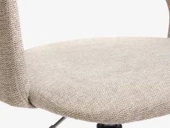 REERSLEV Kontorstole|Skrivebordsstol sandfarvet stof/hvid