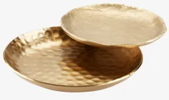 EDSELE Badeværelsesopbevaring|Diverse|Smykkeskål Ø11/14cm guldmetal 2 stk