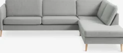AARHUS Sofaer Med Chaiselong|Hjørnesofaer|Sofa open-end højrevendt t stof Lysegrå