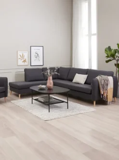 AARHUS Sofaer Med Chaiselong|Hjørnesofaer|Sofa open-end venstrevendt t stof Mørkegrå