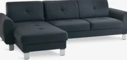 DAMHALE Sofaer Med Chaiselong|Hjørnesofaer|Sofa chaiselong sort