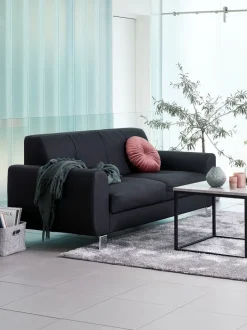 DAMHALE Sofaer Med Chaiselong|Hjørnesofaer|Sofa 3-pers. sort