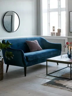 EGEDAL Sofaer Med Chaiselong|Hjørnesofaer|Sofa 2.5-pers. velour Mørkeblå