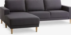 EGENSE Sofaer Med Chaiselong|Hjørnesofaer|Sofa chaiselong t stof Mørkegrå