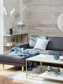 EGENSE Sofaer Med Chaiselong|Hjørnesofaer|Sofa chaiselong t stof Mørkegrå