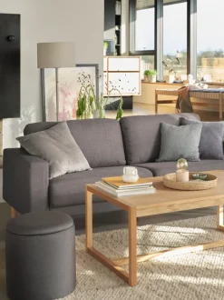 EGENSE Sofaer Med Chaiselong|Hjørnesofaer|Sofa 3-pers. t stof Mørkegrå