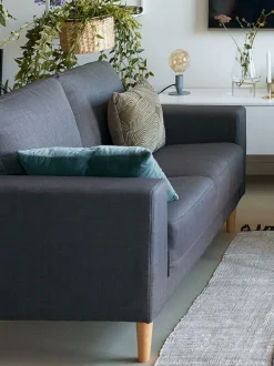 EGENSE Sofaer Med Chaiselong|Hjørnesofaer|Sofa 2-pers. t stof Mørkegrå