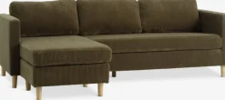 FALSLEV Sofaer Med Chaiselong|Hjørnesofaer|Sofa chaiselong t fløjl Olivengrøn