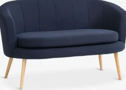 GISTRUP Sofaer Med Chaiselong|Hjørnesofaer|Sofa 2-pers. t stof Mørkeblå