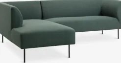 KARE Sofaer Med Chaiselong|Hjørnesofaer|Sofa chaiselong venstrevendt Mørkegrøn