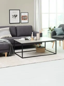 DOKKEDAL Hjørneborde|Sofaborde|Sofabord 75x115 betonfarve