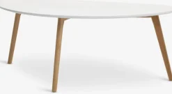 LEJRE Hjørneborde|Sofaborde|Sofabord 60x120 hvid/eg