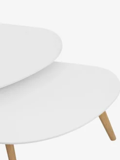 LEJRE Hjørneborde|Sofaborde|Sofabord 60x120 hvid/eg