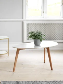 LEJRE Hjørneborde|Sofaborde|Sofabord 60x120 hvid/eg