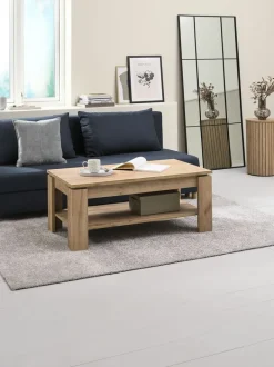 LINTRUP Hjørneborde|Sofaborde|Sofabord 60x110 1 hylde eg naturfarve