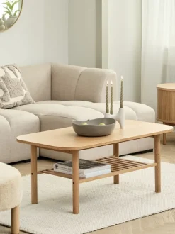 LYNGVIG Hjørneborde|Sofaborde|Sofabord 60x110 m/hylde eg