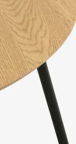 NYBO Hjørneborde|Sofaborde|Sofabord Ø70 egefarve/sort