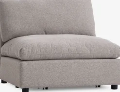 LUNDBY Sofaer Med Chaiselong|Hjørnesofaer|Sofamodul midter sandfarvet stof