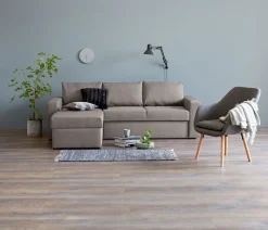 MARSLEV Sovesofaer|Sovesofaer|Sovesofa chaiselong t stof Lysegrå