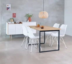 AABENRAA Spiseborde|Spisebord 80x120 egefarve/sort