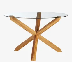 AGERBY Spiseborde|Spisebord Ø119 glas/eg