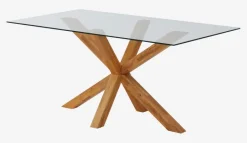 AGERBY Spiseborde|Spisebord 90x160 glas/eg