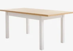 MARKSKEL Spiseborde|Spisebord 90x150/193 hvid/egefarve Hvid+Eg