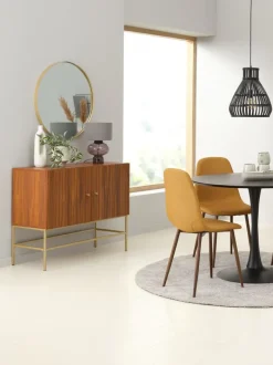 RINGSTED Spiseborde|Spisebord Ø100 askefiner Sort