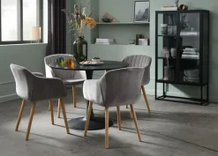 RINGSTED Spiseborde|Spisebord Ø100 askefiner Sort