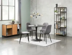 RINGSTED Spiseborde|Spisebord Ø100 askefiner Sort