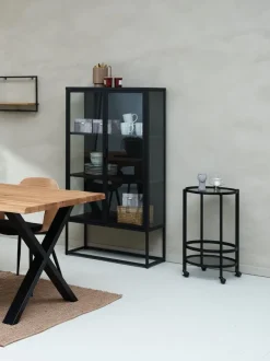 ROSLEV Spiseborde|Spisebord 95x200 eg natur/sort