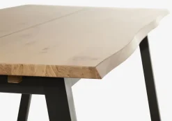 SKOVLUNDE Spiseborde|Spisebord 90x200 eg natur/sort Eg+Sort