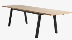 SKOVLUNDE Spiseborde|Spisebord 90x200 eg natur/sort Eg+Sort