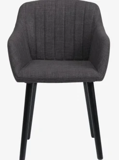 ADSLEV Spisebordsstole|Spisebordsstol t stof/sort Antracitgrå